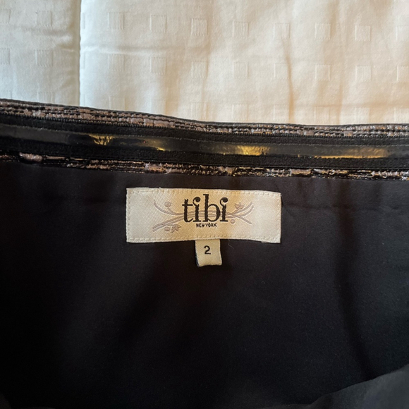 SOLD⚡️🥤TIBI Bond Girl Strapless Metallic Pleated Dress 2 The Flash Wardrobe - Picture 3 of 13